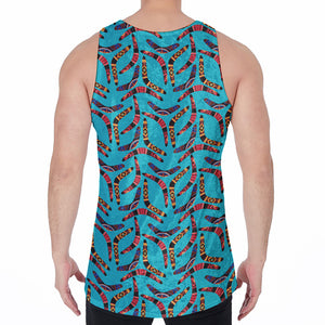 Australian Aboriginal Boomerang Print Men's Velvet Tank Top