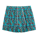 Australian Aboriginal Boomerang Print Mesh Shorts