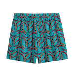 Australian Aboriginal Boomerang Print Mesh Shorts