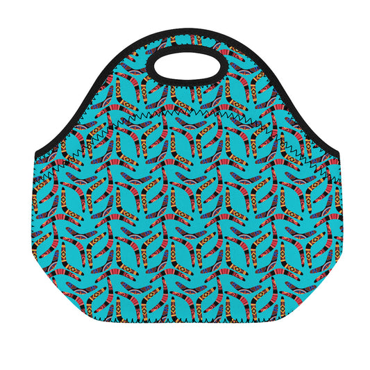 Australian Aboriginal Boomerang Print Neoprene Lunch Bag