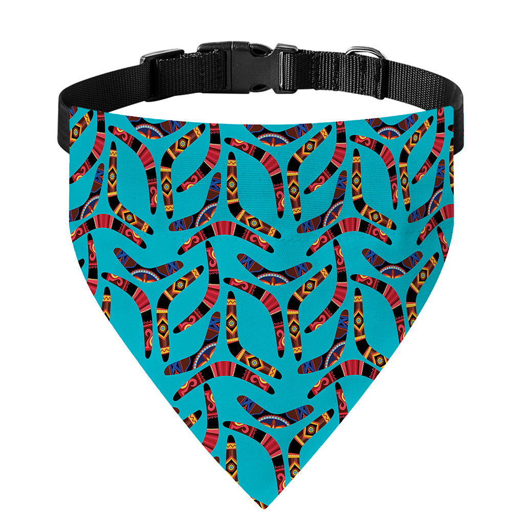 Australian Aboriginal Boomerang Print Over The Collar Dog Bandana