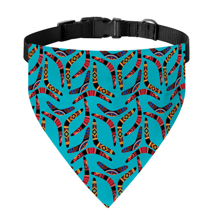 Australian Aboriginal Boomerang Print Over The Collar Dog Bandana