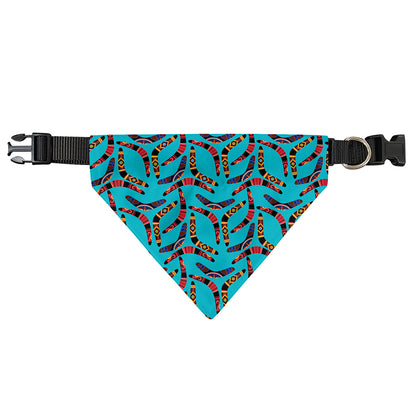 Australian Aboriginal Boomerang Print Over The Collar Dog Bandana