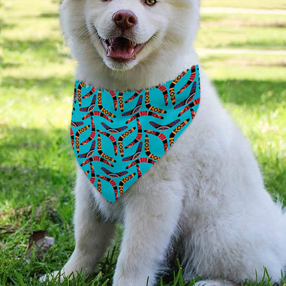 Australian Aboriginal Boomerang Print Over The Collar Dog Bandana