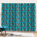 Australian Aboriginal Boomerang Print Pencil Pleat Curtains