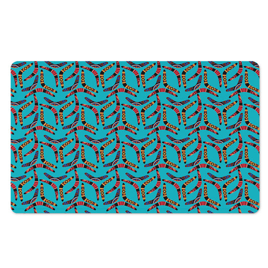 Australian Aboriginal Boomerang Print Polyester Doormat