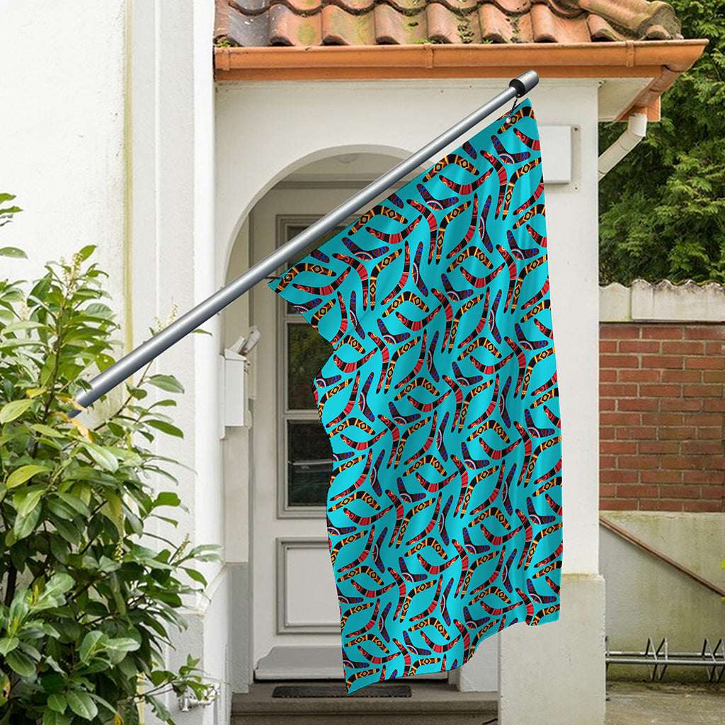Australian Aboriginal Boomerang Print Polyester Flag