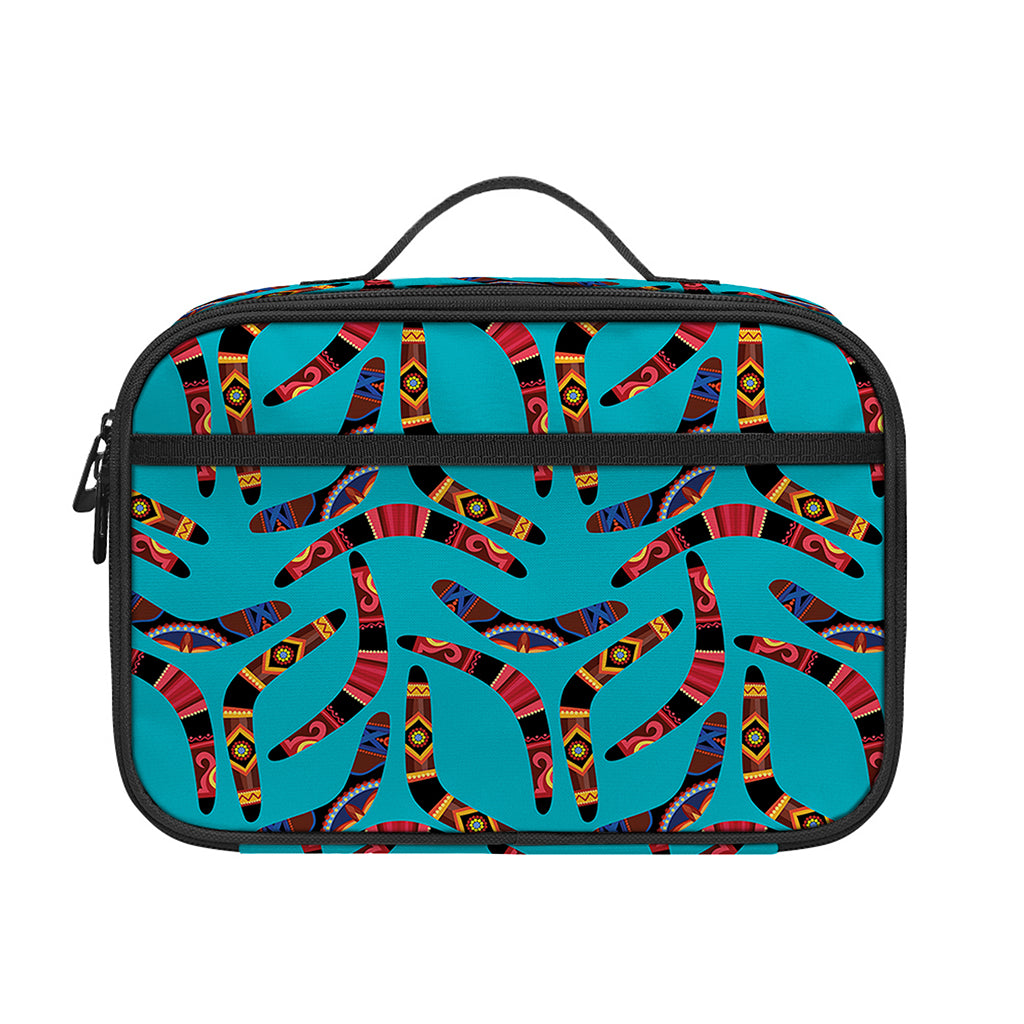Australian Aboriginal Boomerang Print Portable Lunch Bag