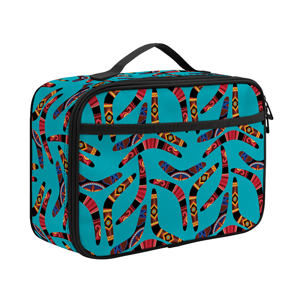 Australian Aboriginal Boomerang Print Portable Lunch Bag