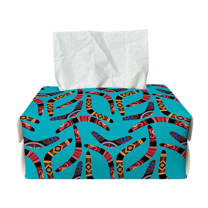 Australian Aboriginal Boomerang Print Rectangle Tissue Box Cover