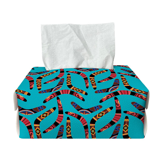 Australian Aboriginal Boomerang Print Rectangle Tissue Box Cover