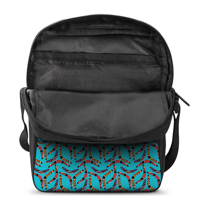 Australian Aboriginal Boomerang Print Rectangular Crossbody Bag