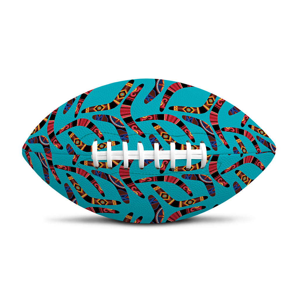 Australian Aboriginal Boomerang Print Rugby Ball
