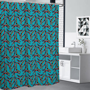 Australian Aboriginal Boomerang Print Shower Curtain