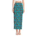 Australian Aboriginal Boomerang Print Side Slit Maxi Skirt