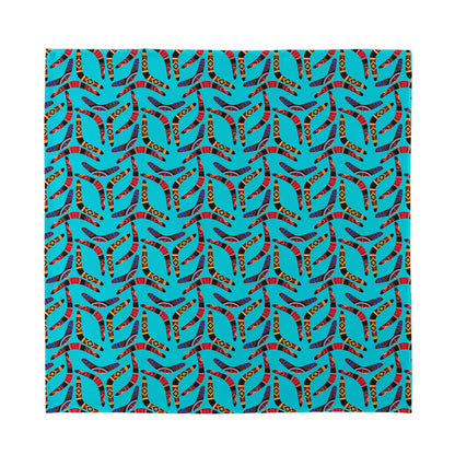Australian Aboriginal Boomerang Print Silk Bandana