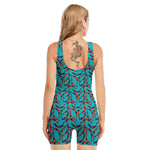 Australian Aboriginal Boomerang Print Sleeveless One Piece Swimsuit