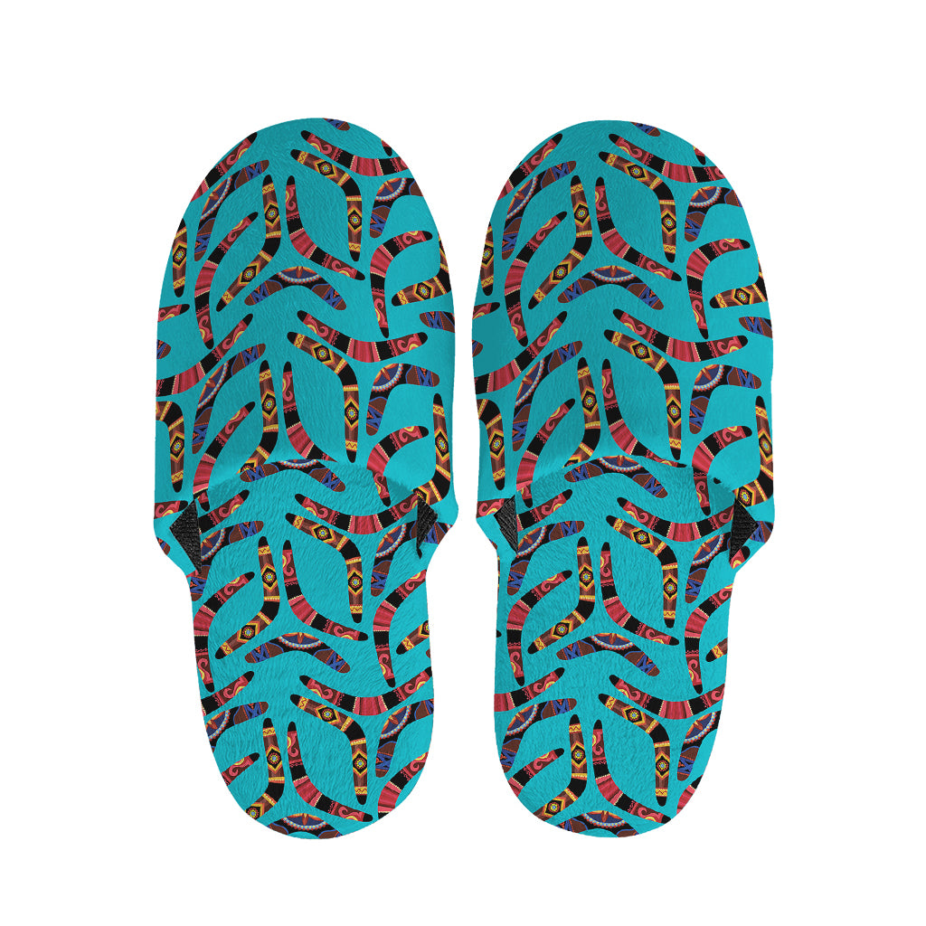 Australian Aboriginal Boomerang Print Slippers