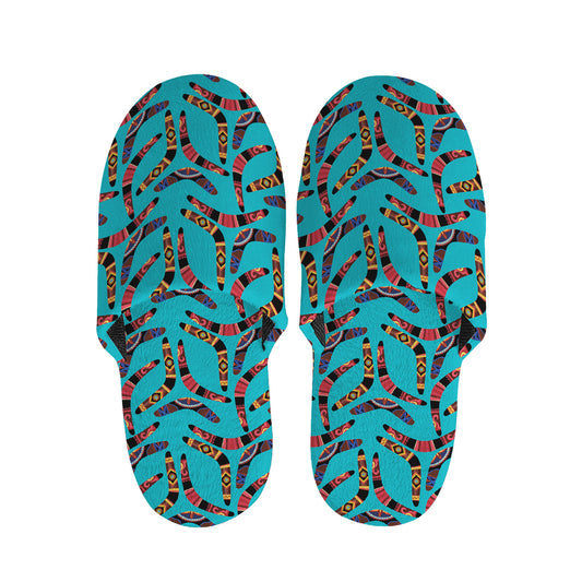 Australian Aboriginal Boomerang Print Slippers