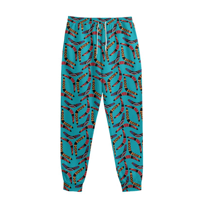 Australian Aboriginal Boomerang Print Sweatpants