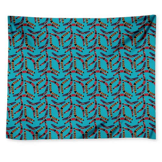 Australian Aboriginal Boomerang Print Tapestry