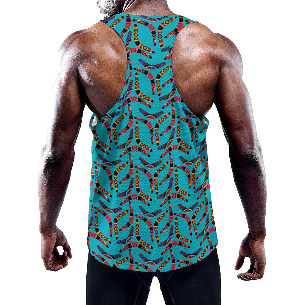 Australian Aboriginal Boomerang Print Training Tank Top