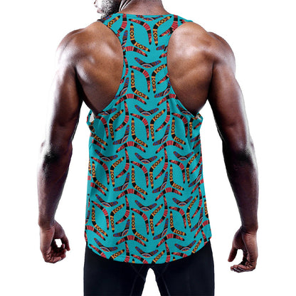 Australian Aboriginal Boomerang Print Training Tank Top