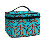 Australian Aboriginal Boomerang Print Travel Makeup Bag