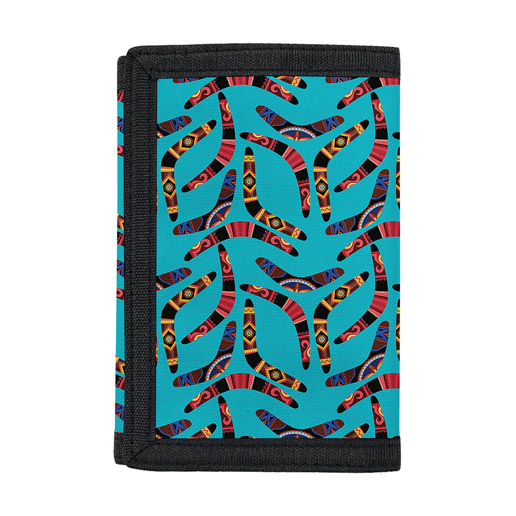 Australian Aboriginal Boomerang Print Trifold Wallet