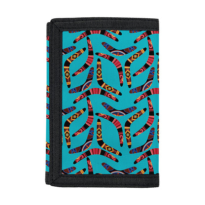 Australian Aboriginal Boomerang Print Trifold Wallet