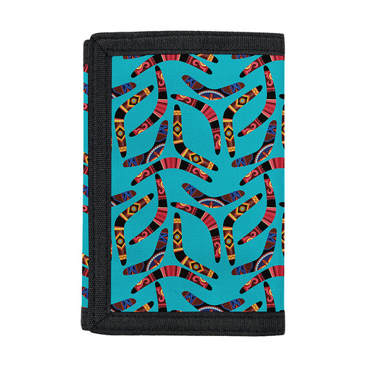 Australian Aboriginal Boomerang Print Trifold Wallet