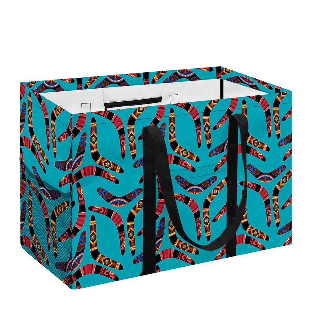 Australian Aboriginal Boomerang Print Utility Tote Bag