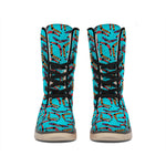 Australian Aboriginal Boomerang Print Winter Boots