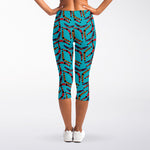 Australian Aboriginal Boomerang Print Women's Capri Leggings