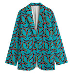 Australian Aboriginal Boomerang Print Women's Cotton Blazer