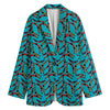 Australian Aboriginal Boomerang Print Women's Cotton Blazer