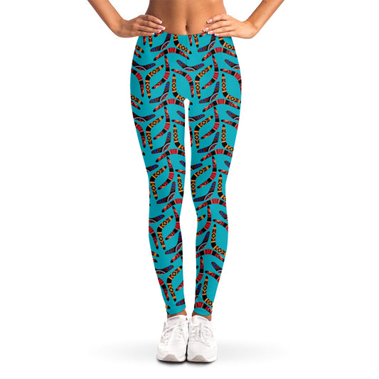 Australian Aboriginal Boomerang Print Women's Leggings