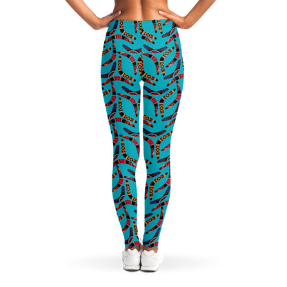 Australian Aboriginal Boomerang Print Women's Leggings