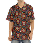 Australian Aboriginal Dot Pattern Print Aloha Shirt