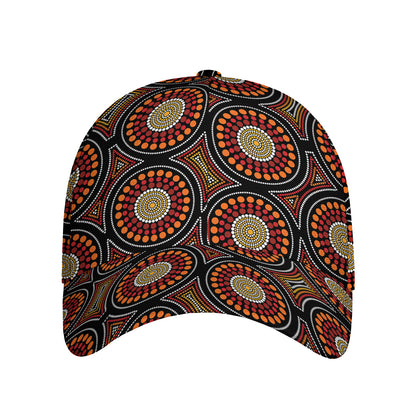 Australian Aboriginal Dot Pattern Print Baseball Cap