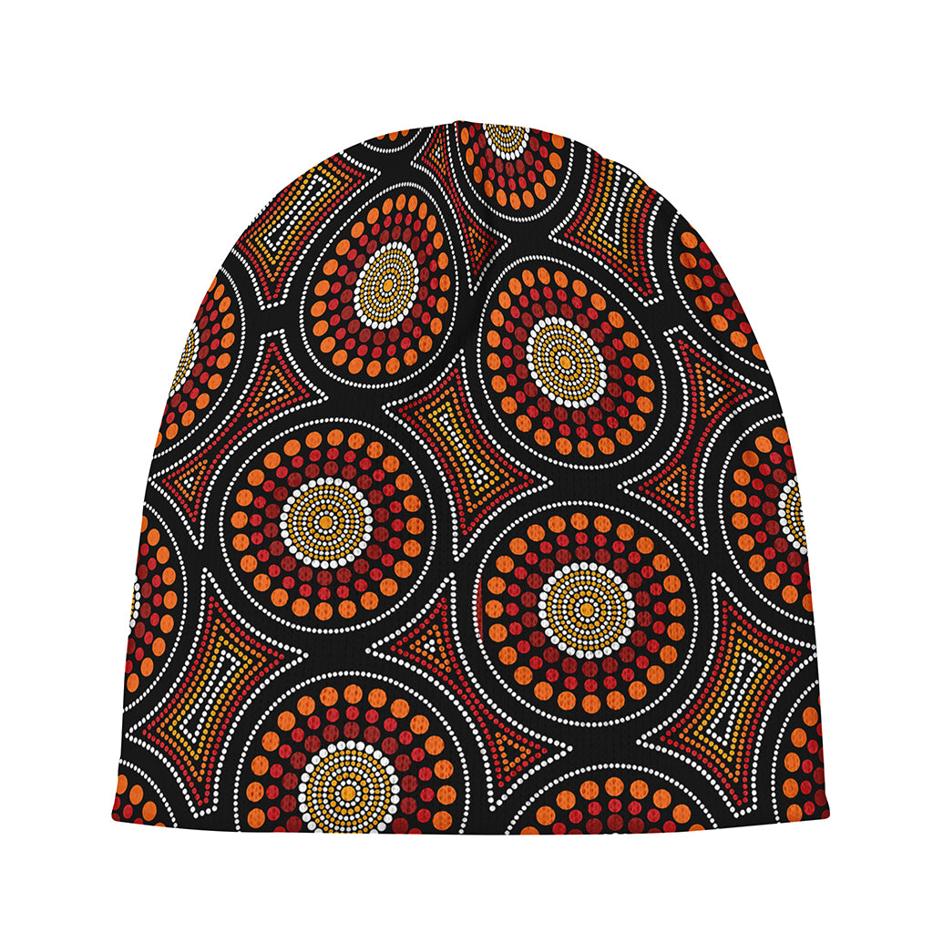 Australian Aboriginal Dot Pattern Print Beanie