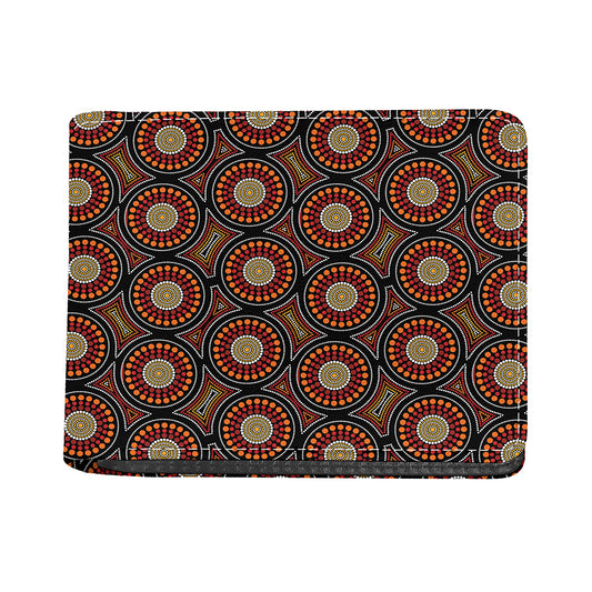Australian Aboriginal Dot Pattern Print Bifold Wallet