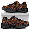 Australian Aboriginal Dot Pattern Print Black Chunky Shoes