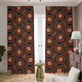 Australian Aboriginal Dot Pattern Print Dimout Pencil Pleat Curtains