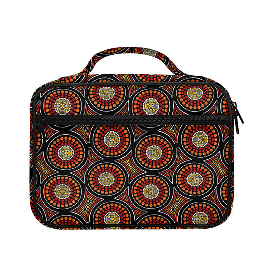 Australian Aboriginal Dot Pattern Print Briefcase Bible Bag