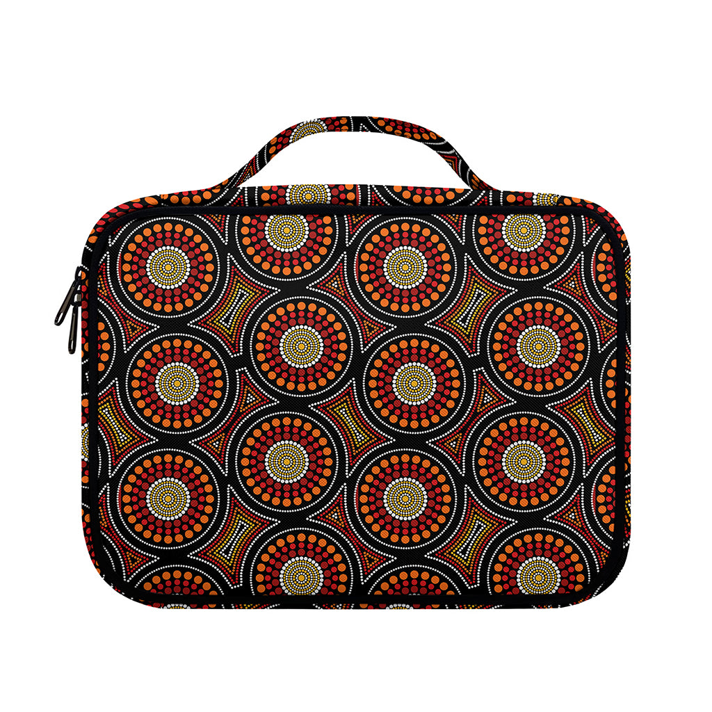 Australian Aboriginal Dot Pattern Print Briefcase Bible Bag