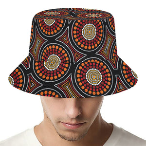 Australian Aboriginal Dot Pattern Print Bucket Hat