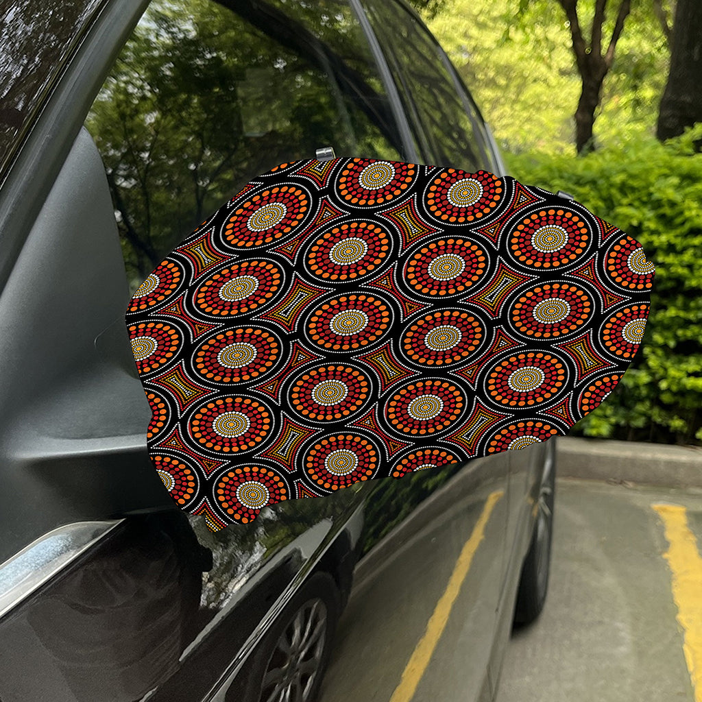 Australian Aboriginal Dot Pattern Print Car Side Mirror Covers