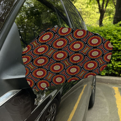 Australian Aboriginal Dot Pattern Print Car Side Mirror Covers