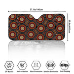 Australian Aboriginal Dot Pattern Print Car Windshield Sun Shade